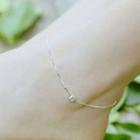 Cube 925 Sterling Silver Anklet Silver - One Size