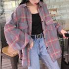 Oversized Plaid Shirt As Shown In Figure - One Size