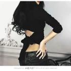 Long-sleeve Backless T-shirt