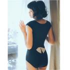 Maid-themed Short-sleeve Swimsuit