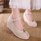 Strapped Wedge Hanfu Shoes