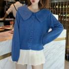 Peter Pan Collar Button-up Cardigan