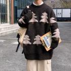 Long-sleeve Tree Jacquard Sweater