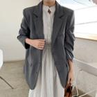 Bell-sleeve Striped Lettering T-shirt