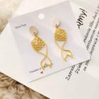 Alloy Fish Tail Dangle Earring 1 Pair - As Shown In Figure - One Size