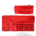 Plain Makeup Brush Case Red - One Size