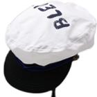 Lettering Military Cap Bleu - Military Cap - White - One Size