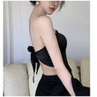 Tie-back Tube Top Black - One Size