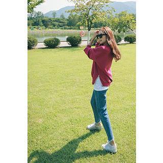Zip-detail Cotton Pullover