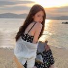 Strappy Floral A-line Dress / Light Jacket