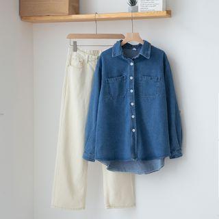 Denim Shirt / Straight-leg Jeans