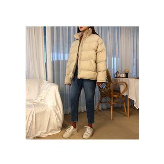 High-neck Zip-up Puffer Jacket
