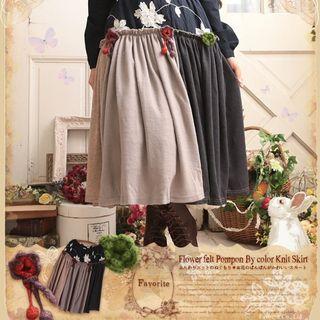 Floral Panel A-line Skirt