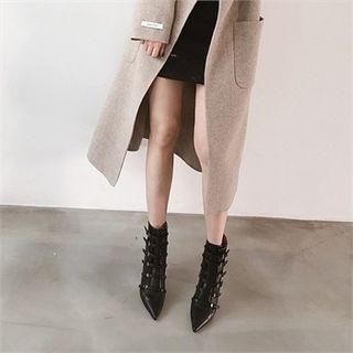 Buckled Gladiator High-heel Booties