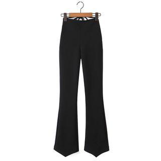 Tie-strap High Waist Bootcut Pants