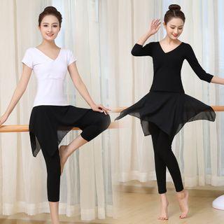 Set: Sports T-shirt + Inset Skirt Leggings