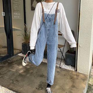 Denim Strap Pants