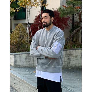 Pigment-washed Zip-pocket Boxy Pullover