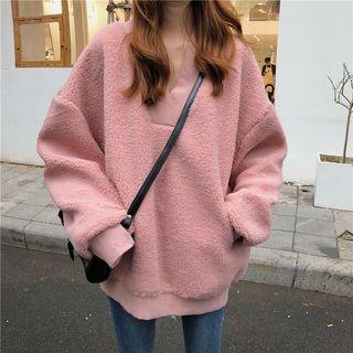 Plain Fleece Loose-fit Top