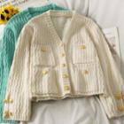 Multi-pocket Loose-fit Knit Jacket