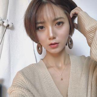 Wood Hoop Earring