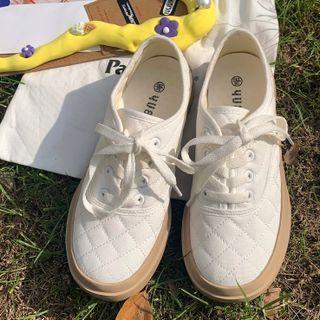 Quilted Lace Up Shoes