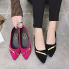 Contrast Trim Pointed Flats