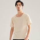 Frog-button Short-sleeve Linen T-shirt