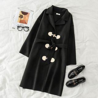 Loose-fit Toggle Coat Black - One Size