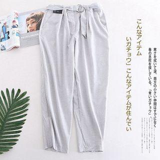 Wide-leg Pants Light Gray - 18