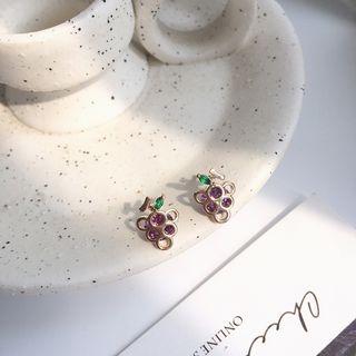Rhinestone Grape Earring