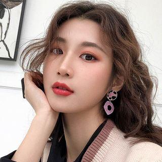 Leopard Pattern Geometric Drop Earring