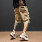 Mock Two-piece Cargo Shorts