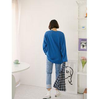 Plus Size Cutout-knee Cuff-hem Straight-cut Jeans