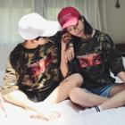 Couple Matching Short-sleeve Camouflage Printed T-shirt