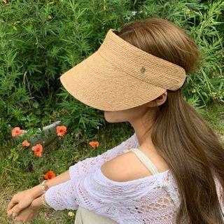 Adjustable Sun Cap Beige - One Size