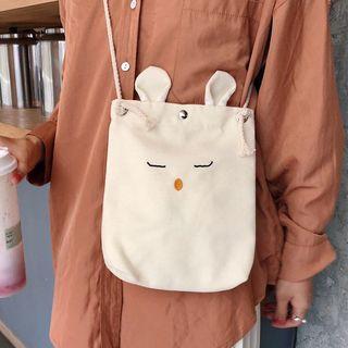 Animal Canvas Crossbody Bag As Shown In Figure - One Size