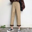 Fleece-lined Straight-fit Pants