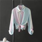 Plain Shirt Pink & Light Blue - One Size
