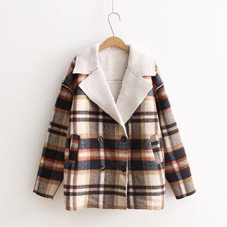 Plaid Double Breasted Jacket