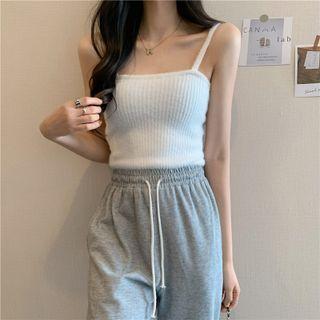 Fluffy Ribbed Camisole Top