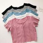 Short-sleeve Single-breasted T-shirt