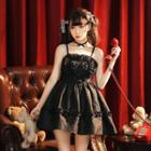 Spaghetti Strap Heart A-line Dress
