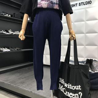 High-waist Knit Pants