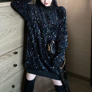Glitter Sweater As Shown In Figure - One Size