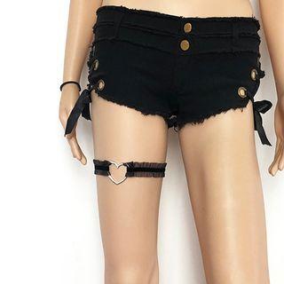 Heart Ring Lace Garter