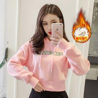 Letter Embroidered Long-sleeve Hoodie