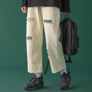 Drawstring Cutout Pants