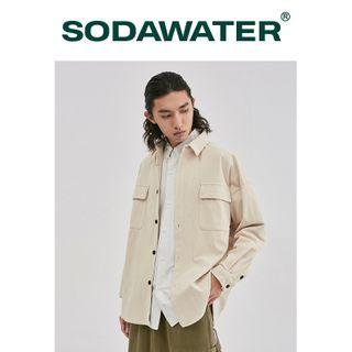 Drop-shoulder Corduroy Shirt Jacket