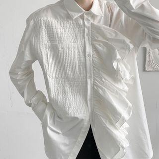 Ruffled Asymmetrical Shirt